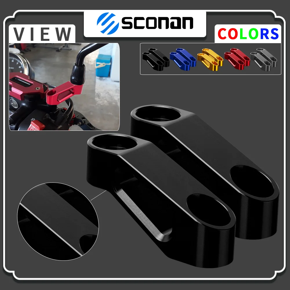 Motorcycle Accessories For MT01 MT03 MT 07 M T09 MT 10 MT125 MT-125 MT10 Rearview Mirror Extension Mount Bracket Adapter