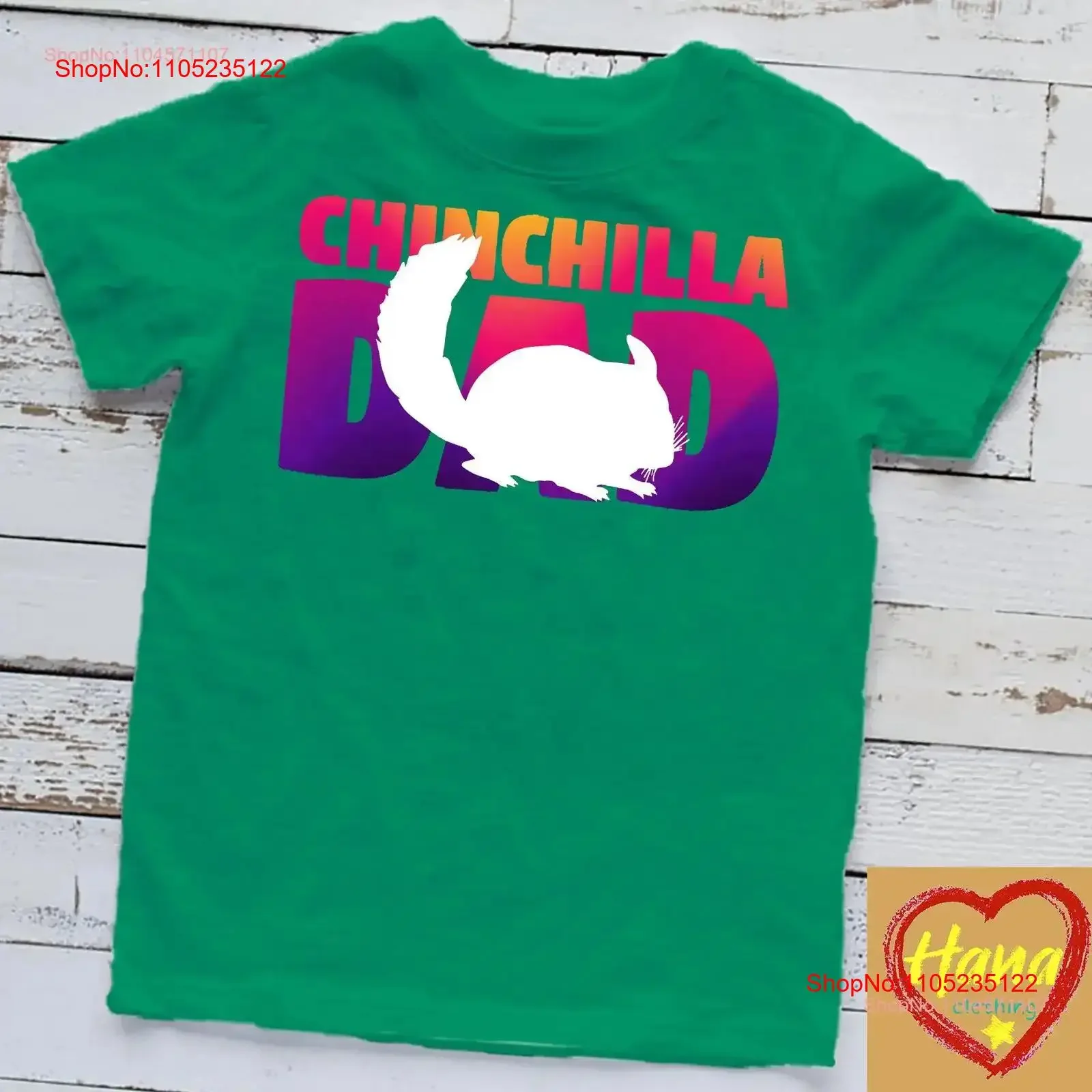

Chinchilla Dad T Shirt Lover Pet for Father vintage Washed Comfortable fashion Top For Everyday Wear Breathable Soft Unisex