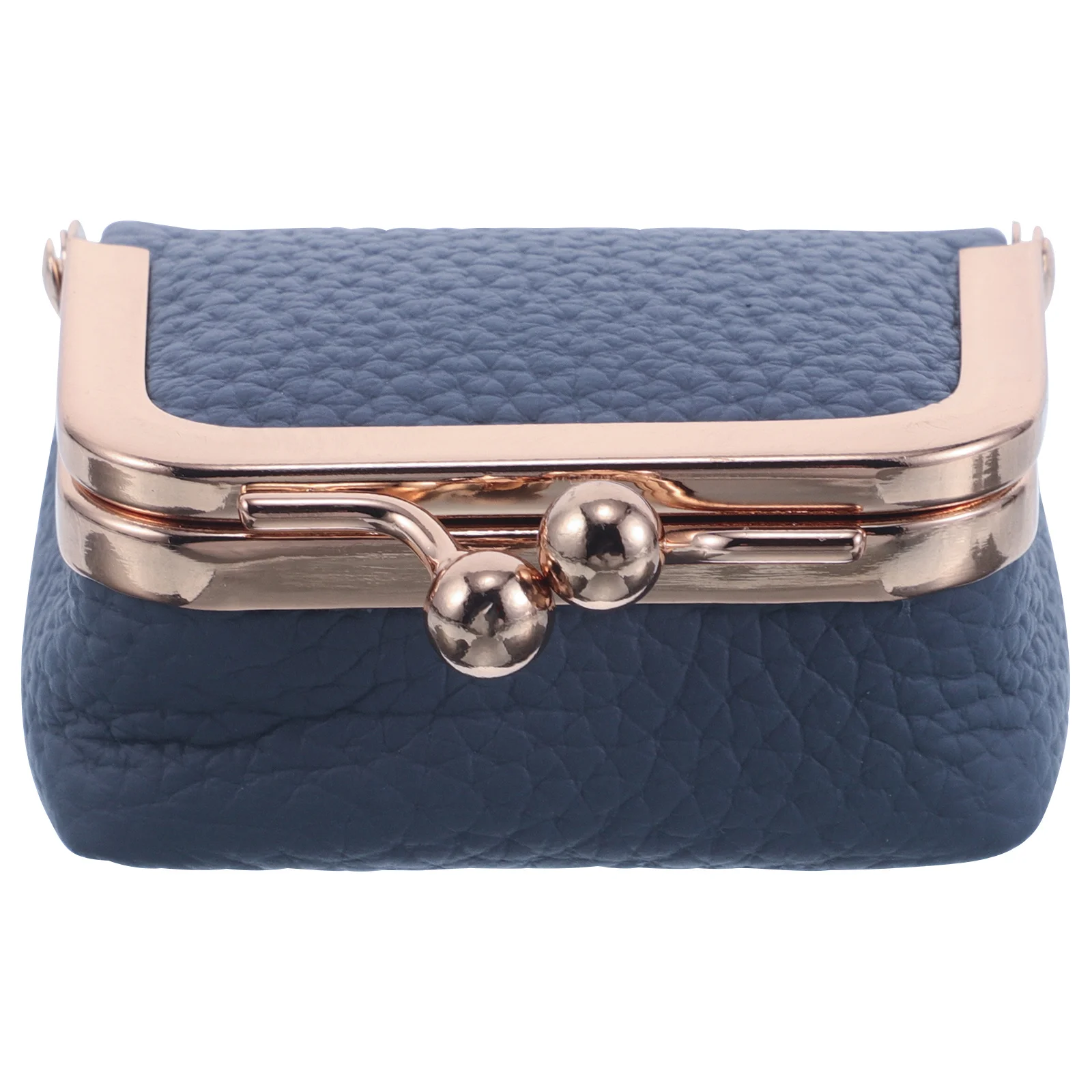 

Mini Vintage Jewelry Box Blue Soft Kiss Lock Design Portable Travel Organizer for Women Bracelet Storage Earring