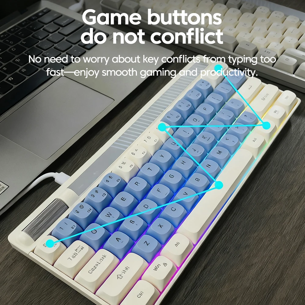 Teclado retroiluminado RGB de 16 teclas, Macro programable, sensación mecánica, teclado con cable USB para PC, portátil, Gamer y oficina