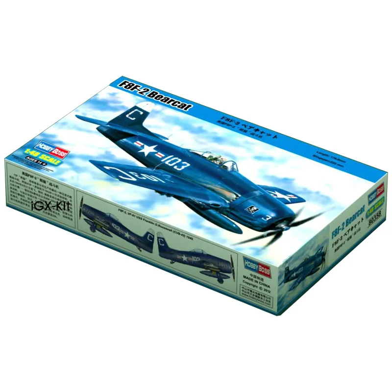 

HobbyBoss 80358 1/48 Scale US F8F F8F-2 Bearcat Fighter Plane Airplane Aircraft Display Toy Plastic Assembly Model Kit