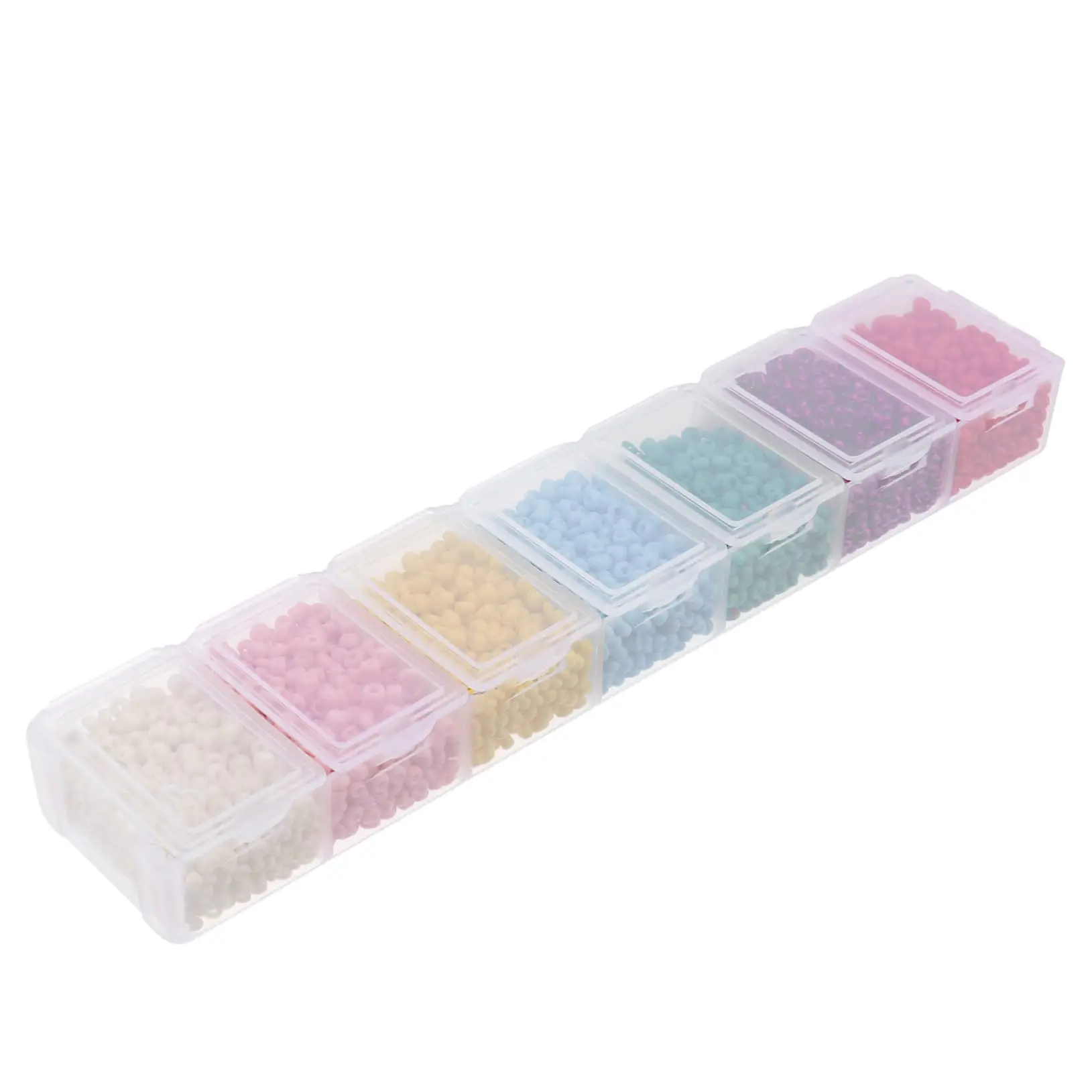 

Набор из 7 коробок рисовых бусин 2/3/4 мм, однотонные/прозрачные/посеребренные стеклянные рисовые бусины, подвеска, браслет ручной работы, ожерелье, материал