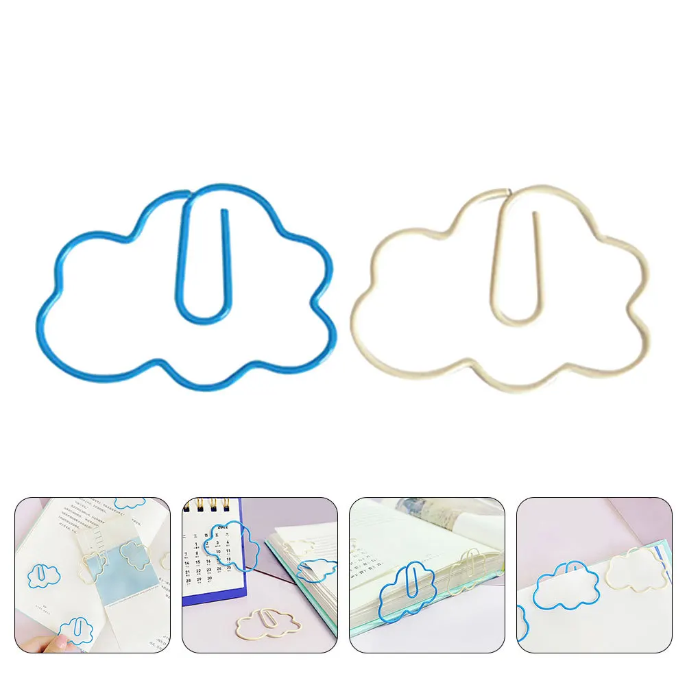 

20Pcs Small Cloud Paper Clips Adorable Metal Bookmark Clips for Books Scrapbooks Envelopes Creative Office School Organization