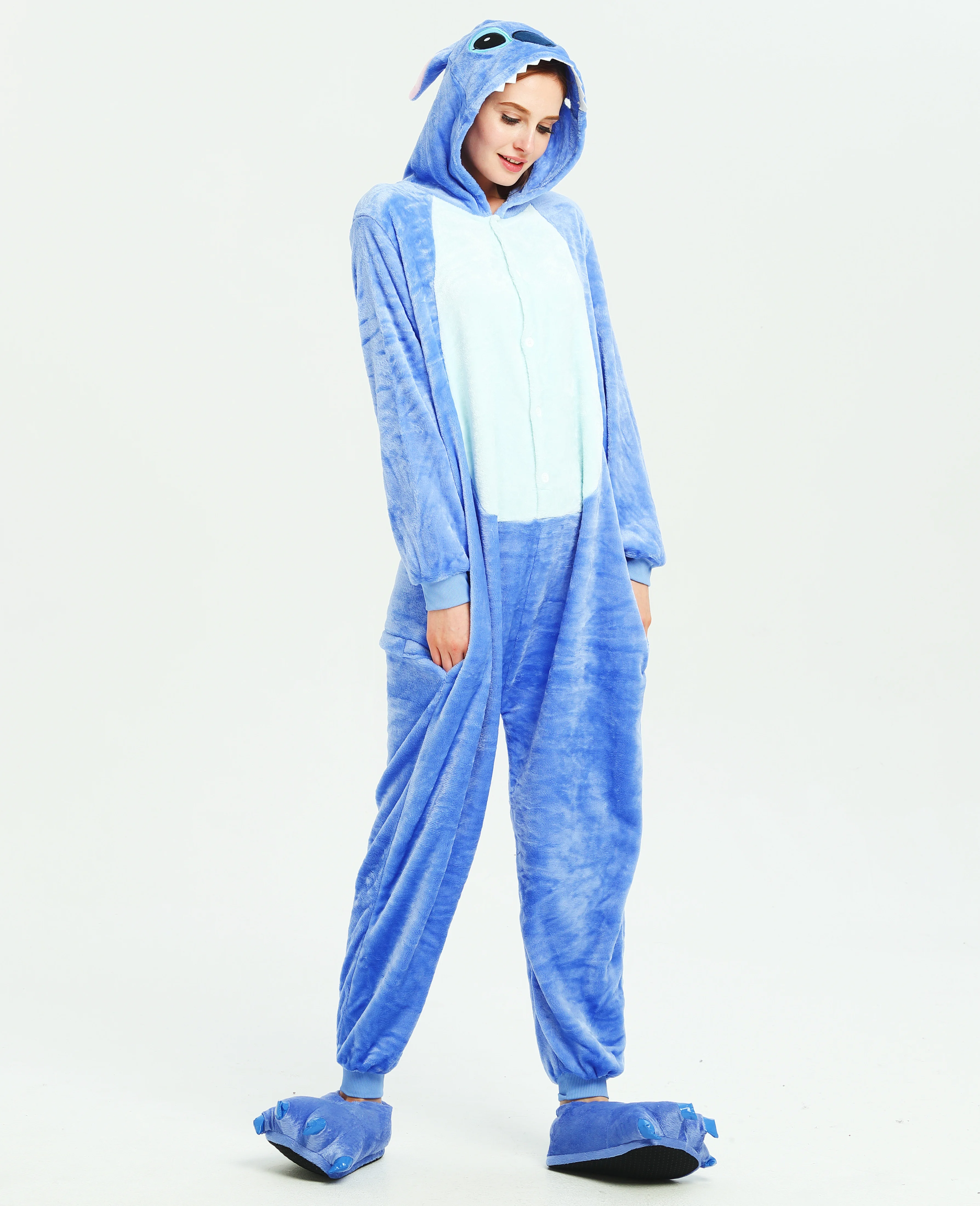 Kigurumi غرزة الكرتون منامة نيسيس الكبار النساء الرجال بيجامة على شكل حيوانات حللا عيد الميلاد هالوين تأثيري ملابس تنكرية للحفلات