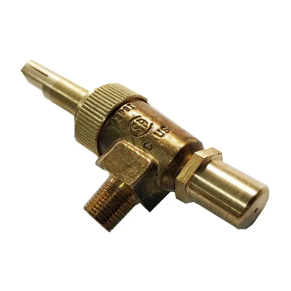 Commercial Stove 1/8NPT Gas Valvewith Copper Nozzle 8mm Valve Shaft Control Valve Gas Griddle LPG Grill Spare Parts Replacement