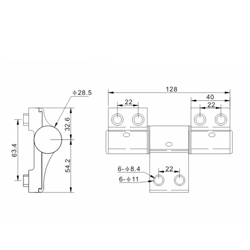 1pcs Three-section 45 Door Hinge Broken Bridge Aluminum Load Capacity 130 kg Hinged Doors  Kitchen Bedroom Bathroom Rugged Smart