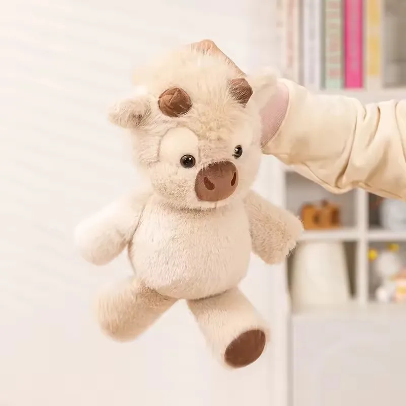 &Adorable Highland Cattle Plush Toy 40cm - Huggable Running Cow Stuffed Animal Made with Premium Soft Fabric, Soothing Companion