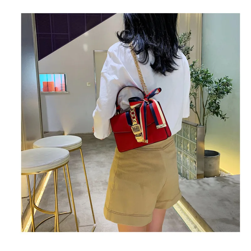 luxury Single Shoulder Bag women fashion handbag new trend silk scarf Korean version Messenger chain cute and purses jelly Y2K