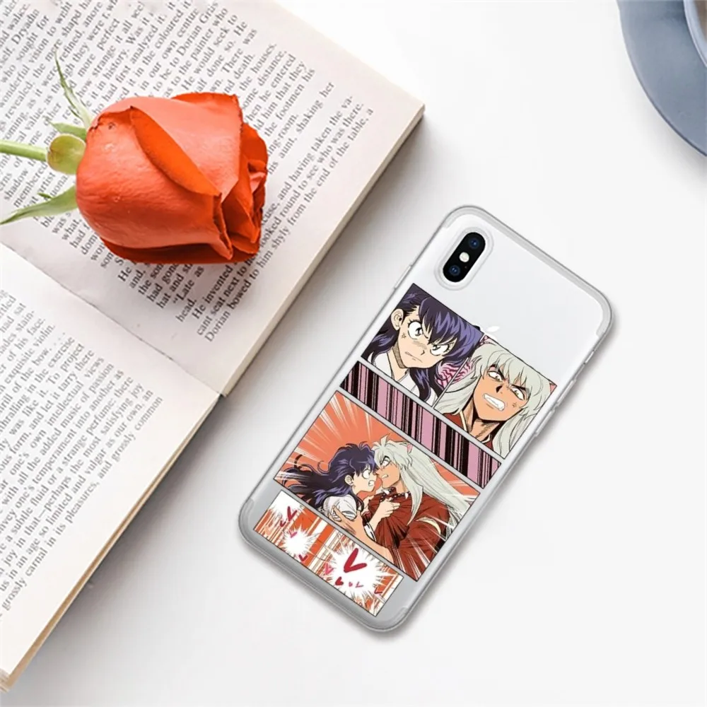 Hot Japan Anime Inuyasha Higurash Phone Case For IPhone 15 14 13 12 11 Pro Max Mini X Xs XR 6 7 8 Plus SE 2020 Transparent Case