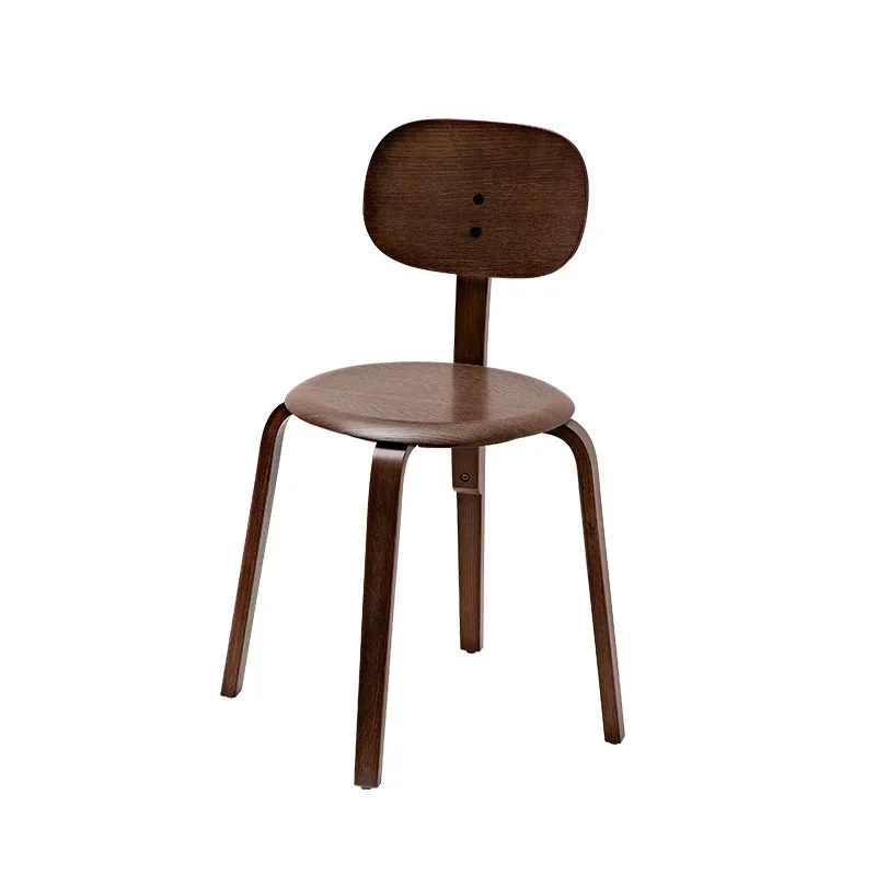 

Modern simple solid wood dining chair, Nordic designer small household backrest negotiation chair
