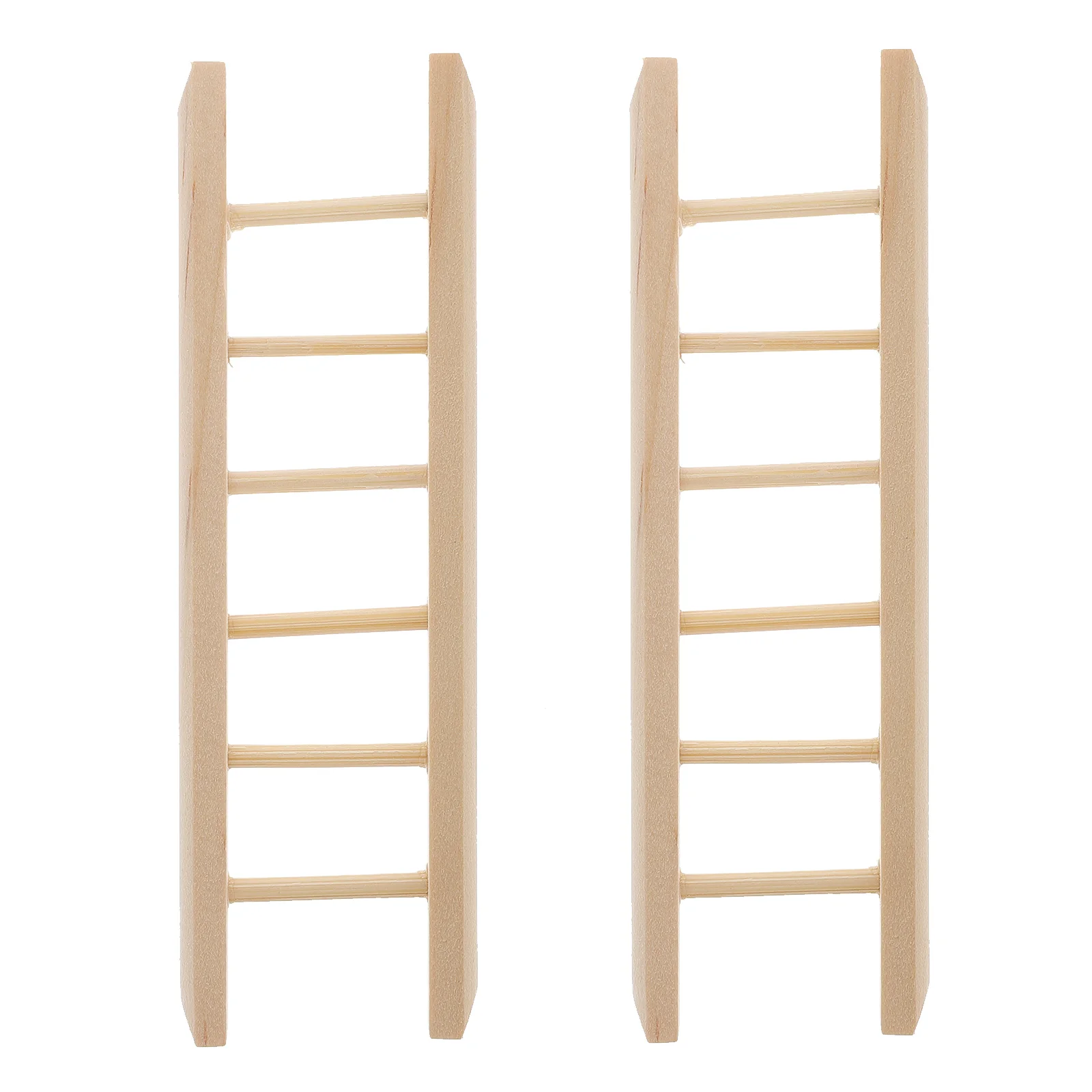 2 Pcs Mini Ladder Hamster Toys Dollhouse Model Miniature Decor Ladders Furniture