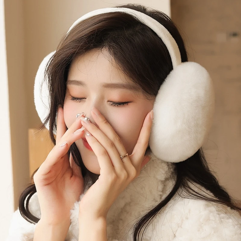 

Winter Warm Ear Muffs Women's Outdoor Windproof and Coldproof Padded and Thickened Foldable Ear Cover Memory Hairband