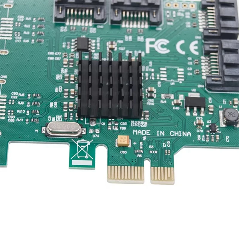 SATA PCIE Expansion Card Adapter PCI Express X1 To 4 Port SATA3.0 Controller 88SE9215 Chip PCI E PCI-E SATA 3 Multiplier