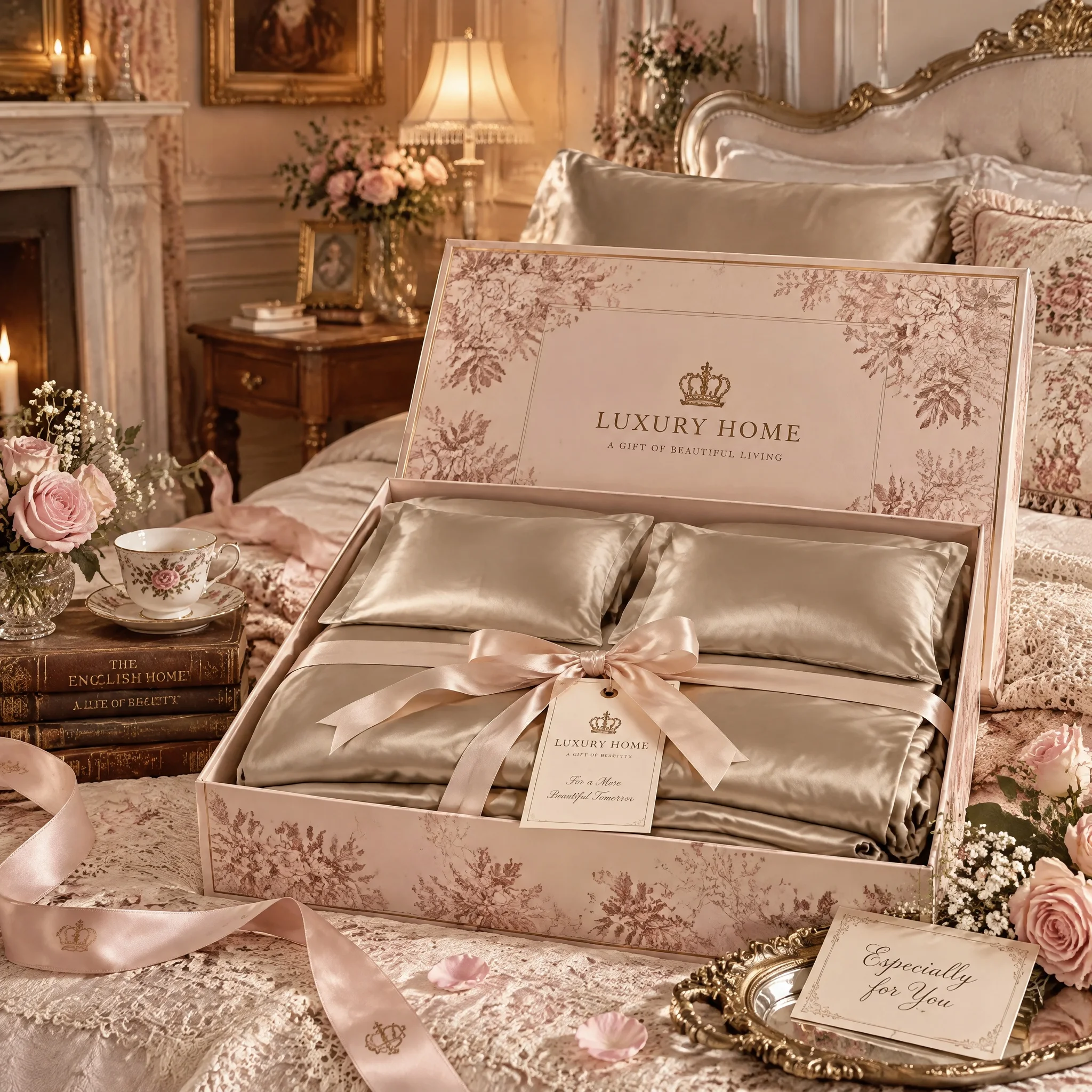 4-Piece Silky Satin Sheet Set, 16 Inch Deep Pocket Fitted Sheet, Wrinkle & Fade Resistant Luxury Bedding, Twin Full Queen King Multi Sizes for Bedroom Decor