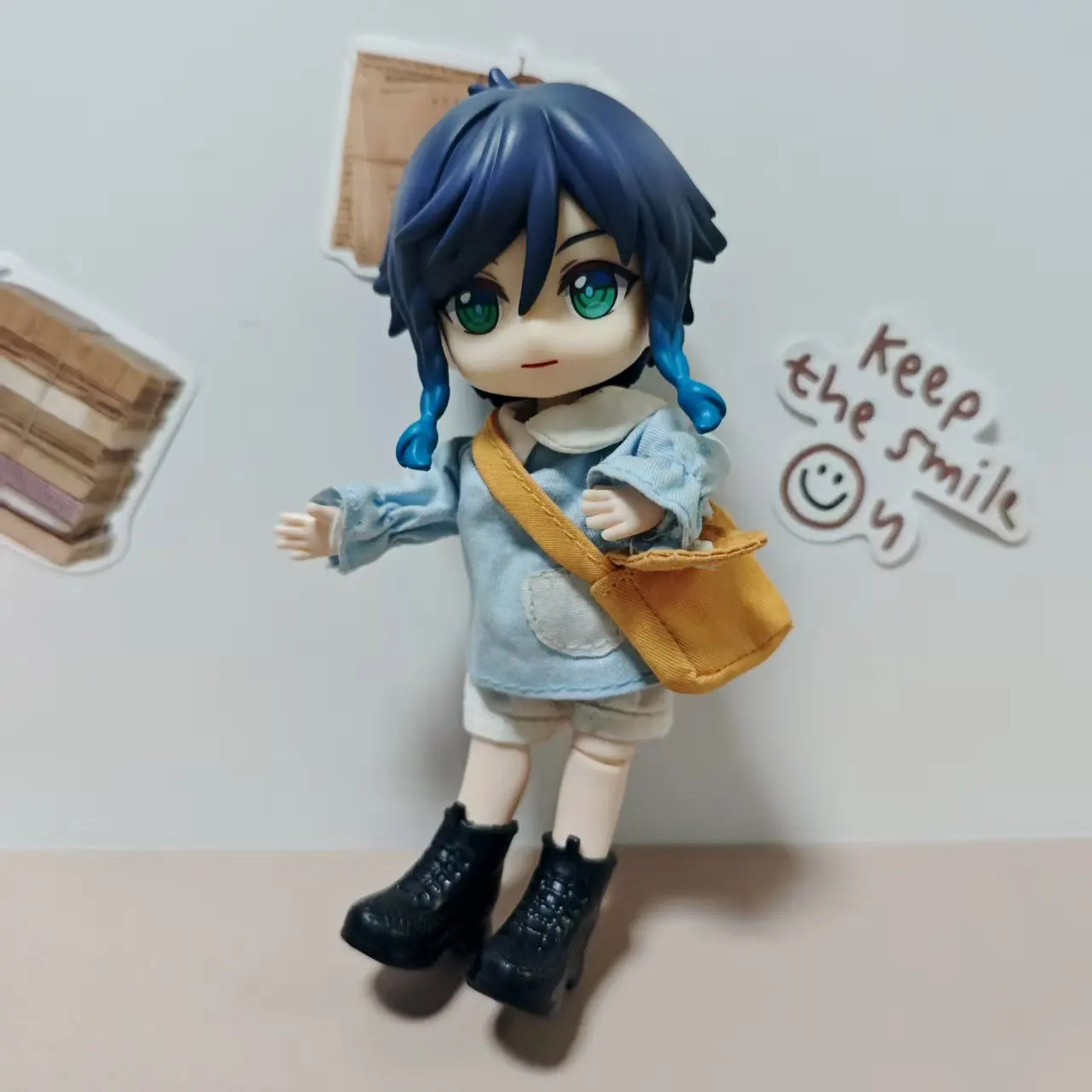 Ob11 1/12 Genshin Impact อะนิเมะ Venti BJD ตุ๊กตาตุ๊กตารูปตุ๊กตาของเล่นตกแต่งชุดสีเขียวของเล่น