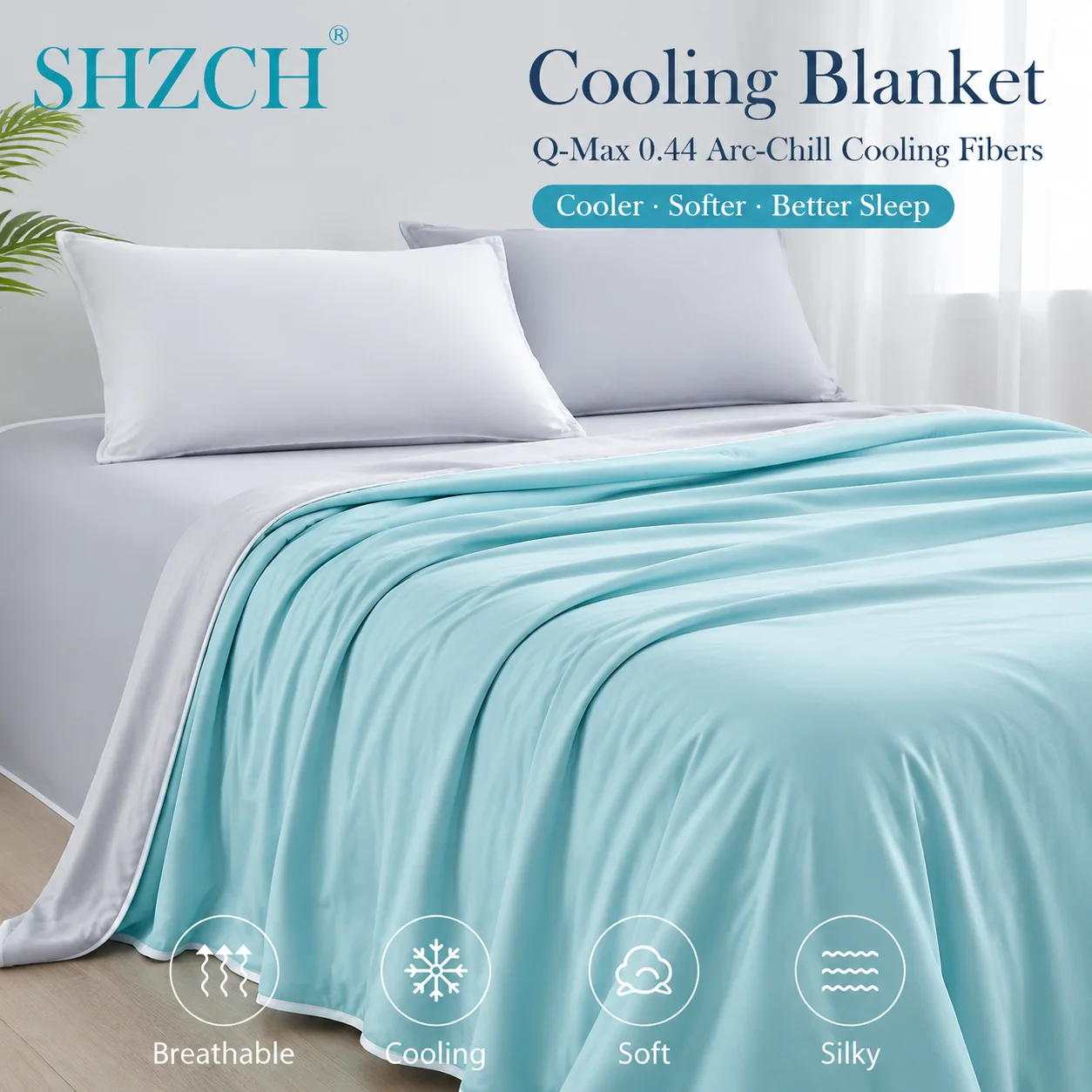 High Quality Cooling Blankets Smooth Air Condition Comforter Lightweight Summer Quilt with Double Side Cold  Cooling Fabric