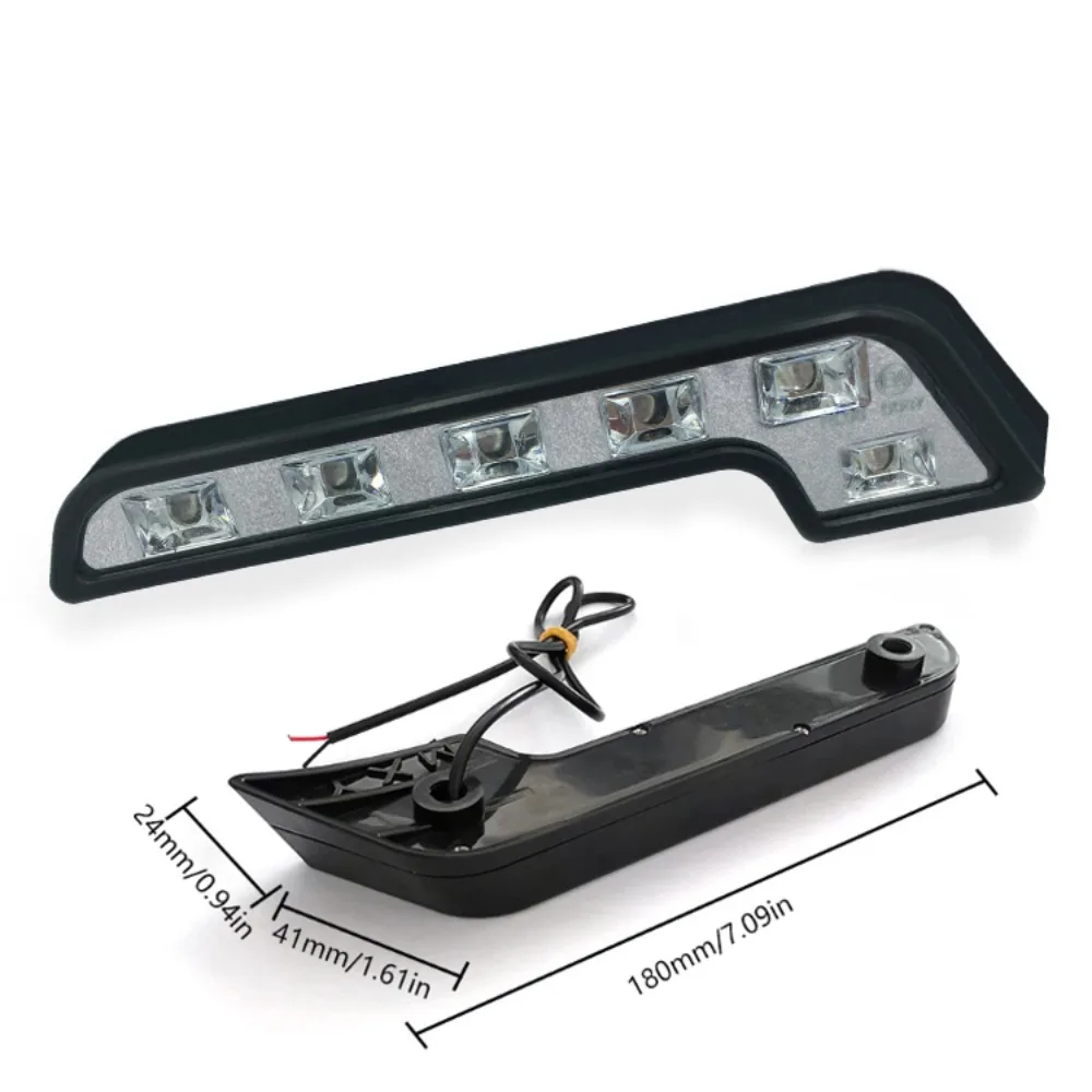 Lights 12V Daytime Running Lights Waterproof 6 LED Fog Light Super Bright Universal L Shaped Driving Lamp Fog Conditions