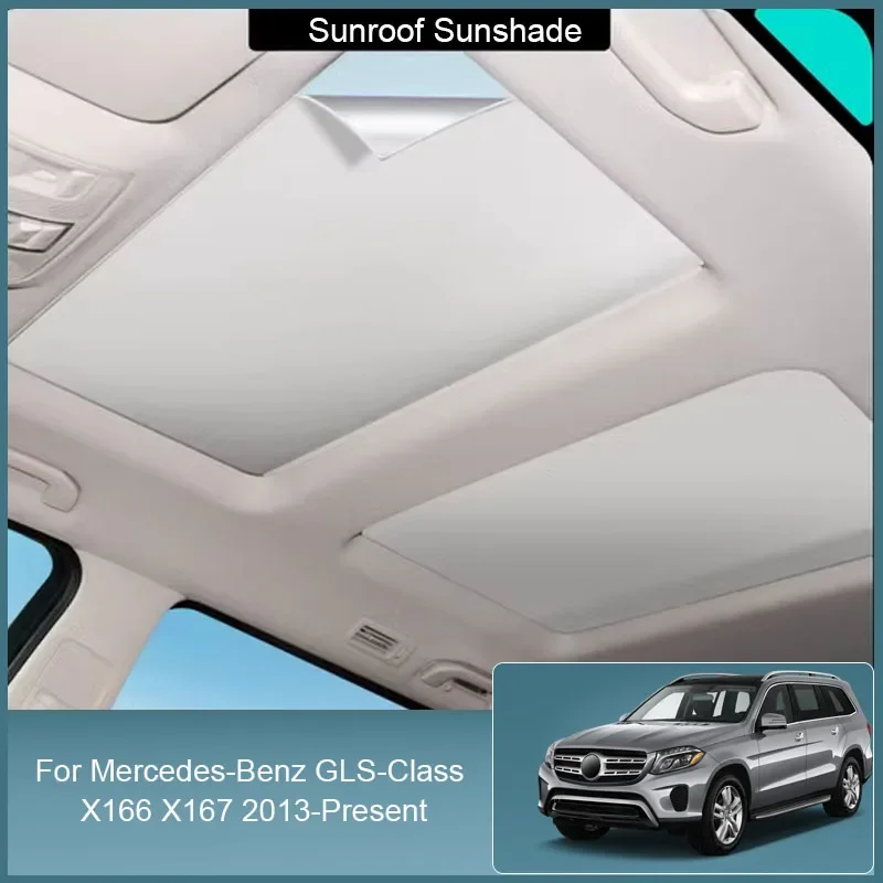 

For Mercedes-Benz GLS-Class X166 X167 2013-2025 Car Electrostatic Adsorption Sunroof Sunshade Heat Insulation Internal Accessory