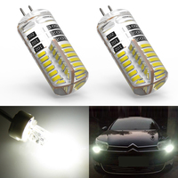 2PCS G4 HP24W LED For Peugeot 3008 5008 Canbus Citroen C5 DRL Daytime Running Lights Car Accessories LED Bulb Lamps 48SMD 12V