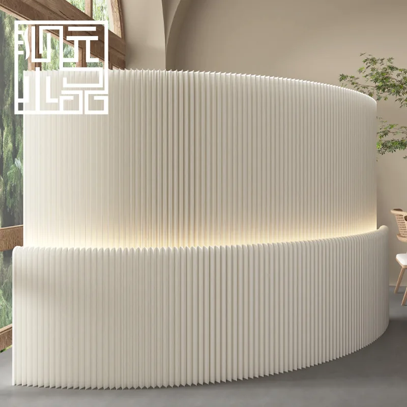 

Screen partition luminous paper screen office partition porch living room baffle folding mobile live broadcast background wall