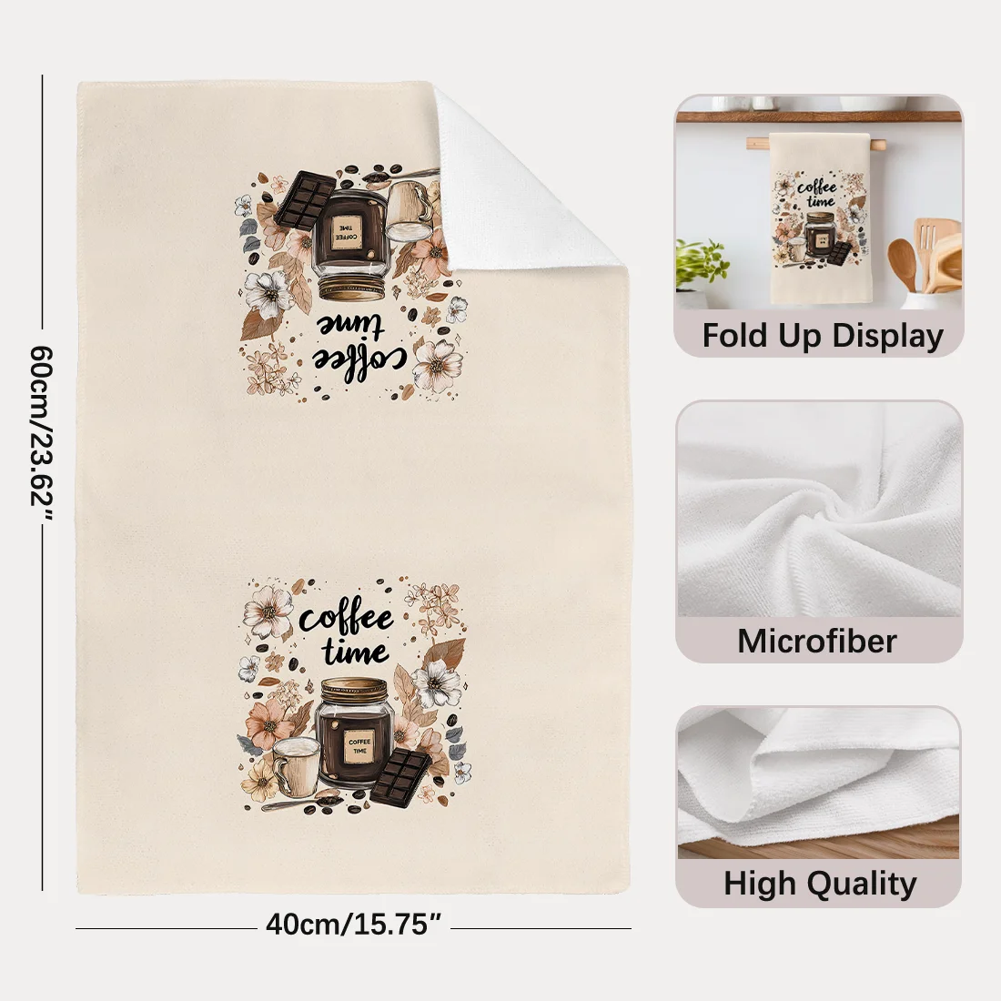 2 قطعة فنجان القهوة خمر الشوكولاته بار منشفة المطبخ طبق الملابس عطلة للمطبخ منشفة الديكور 40x60 سنتيمتر #3