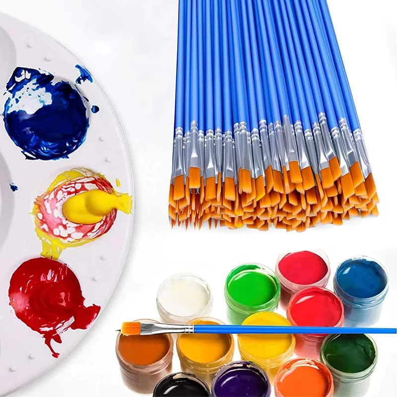 20-100Pcs Multifunction Hook Line Oil Acrylic Watercolor Painting Brushes Set Paint Brush For Oil Acrylic Watercolor Brush Tools