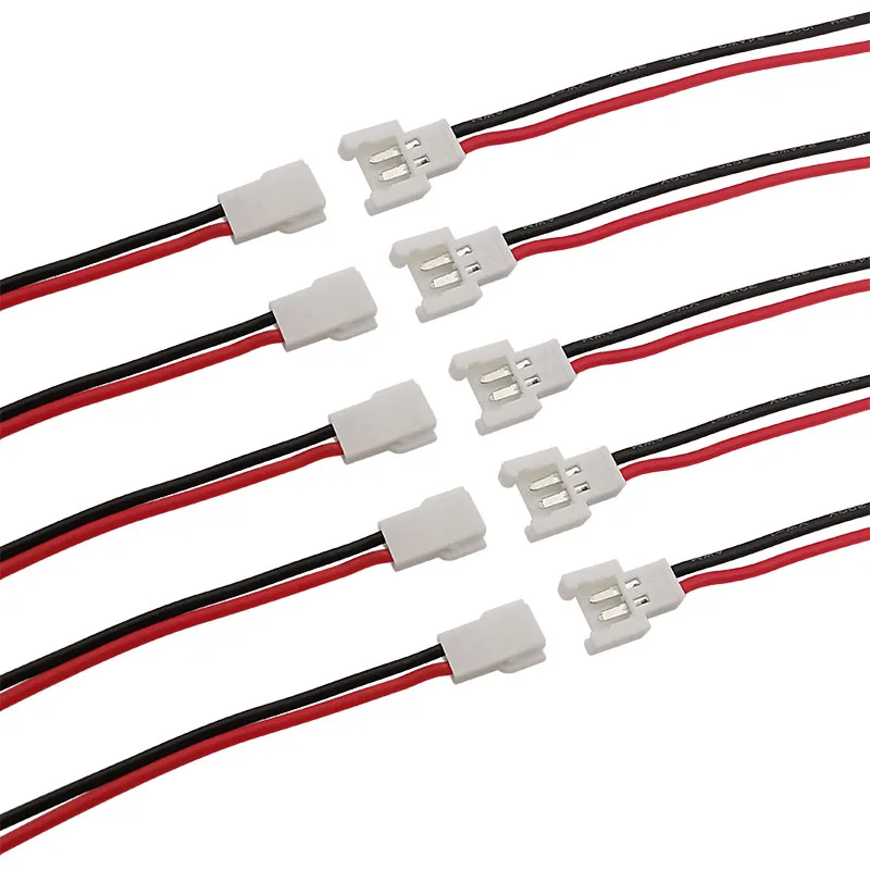 5 par MX2.0 Skok 2.0mm 2-pinowe męskie i żeńskie złącza kablowe Wtyczki Jack Złącze dokujące 15CM 26AWG Przewód elektroniczny