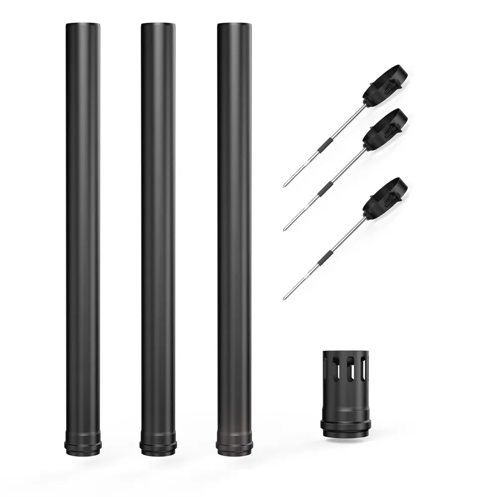 Stainless Steel Stove Chimney Pipe Kit 80mm Diameter with Cap Brackets 1000mm Pipe 1mm Thickness for Fireplace Pellet