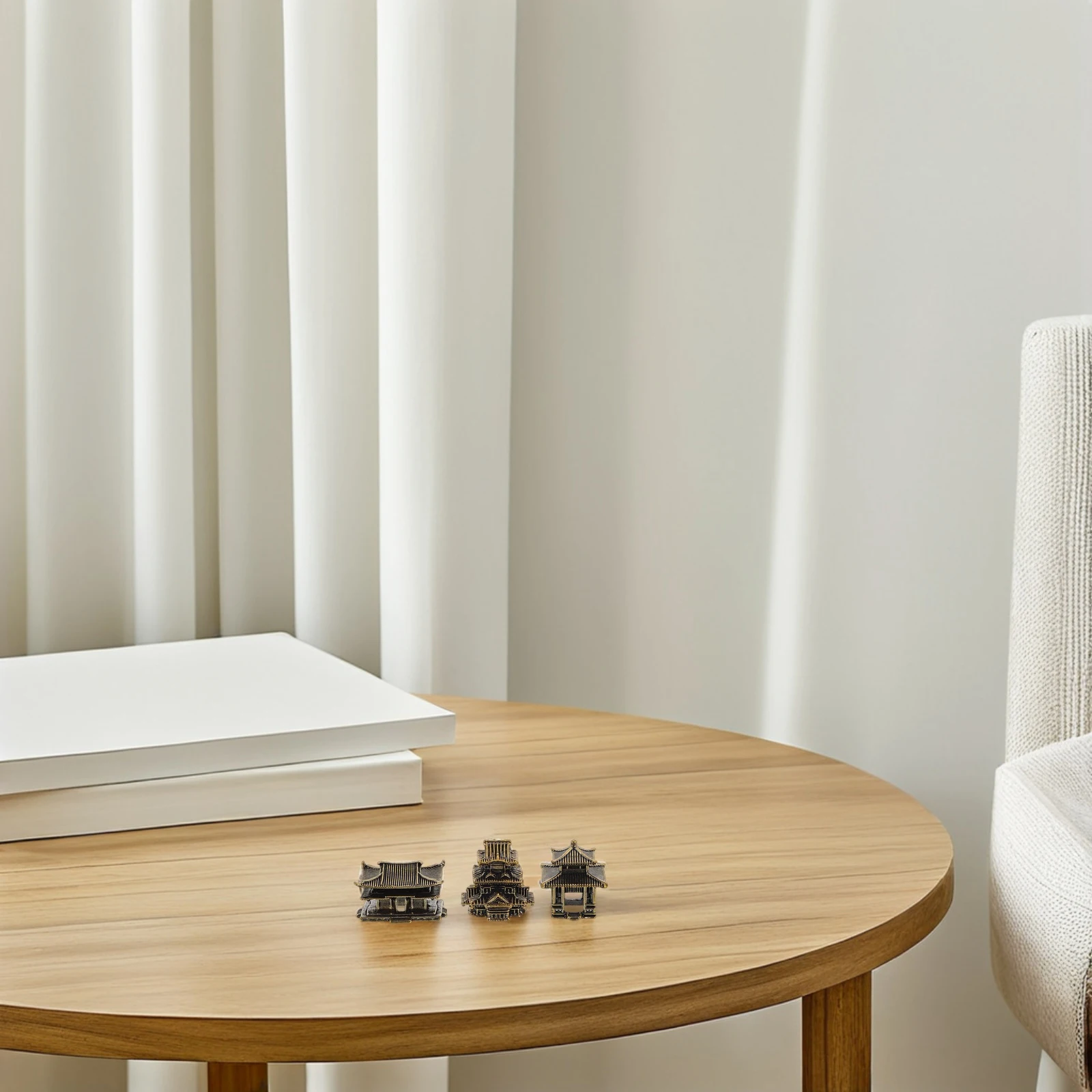 

3pcs Miniature Pagoda Statue: Tiny Brass Japanese Garden Decor For Zen Aquarium Landscape, Retro Home Decorative