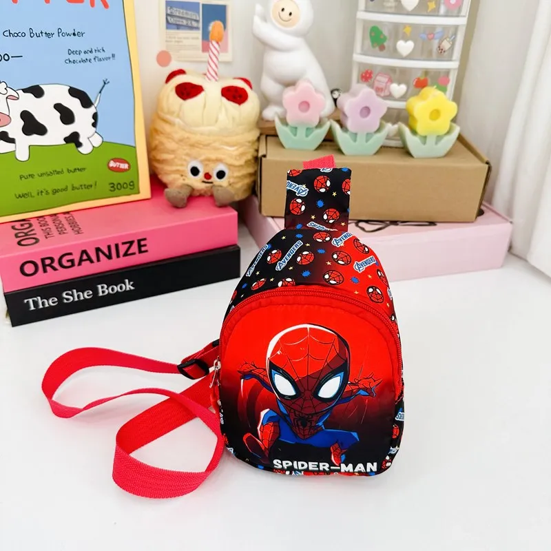 Childrens Summer New Boys And Girls Chest Bag Light Baby Coin Purse Children Slung Shoulder Bag Outdoor Animation Spider Man