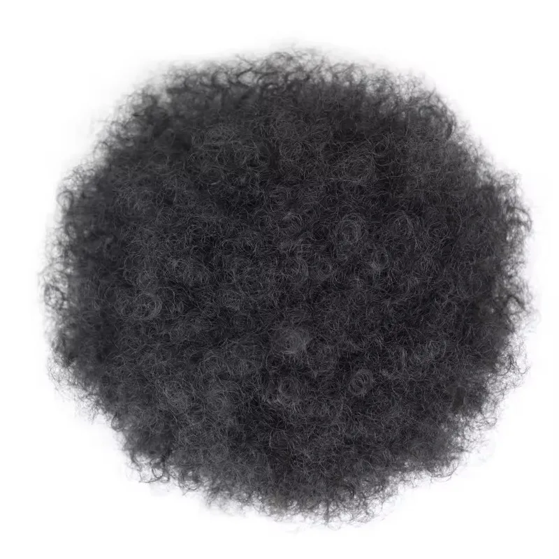 Afro Puff Cordão Rabo De Cavalo, sintético Curto Afro Kinky Onda Trança, Fibra Química Do Cabelo, Bun Extensão Hairpieces