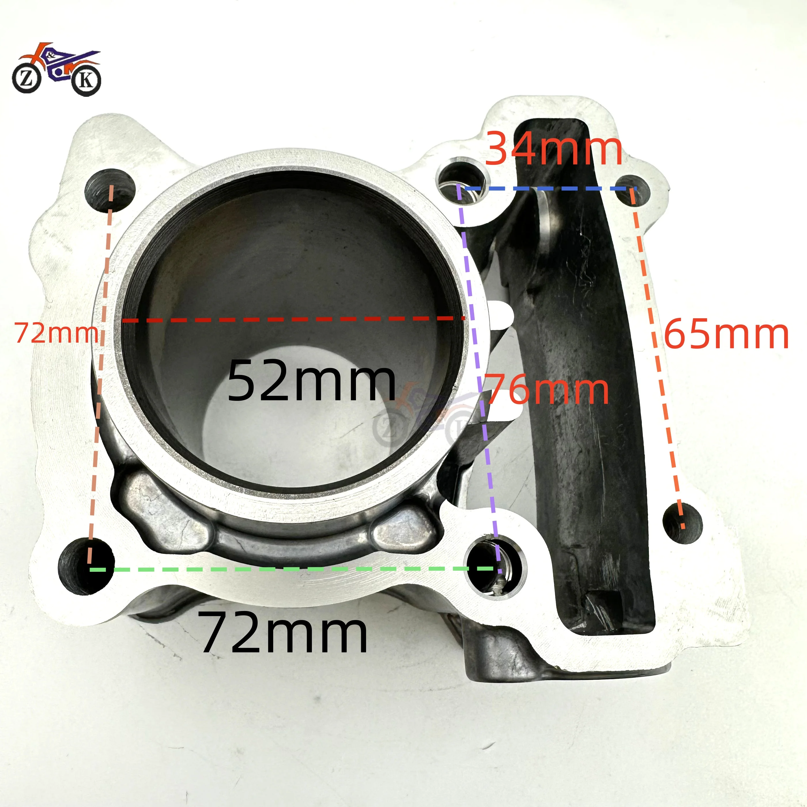 Motorcycle Engine Parts 52mm Cylinder Barrel Piston  For Yamaha X-Max X Max 125 Wr125 Yzf-R 125 Mt125