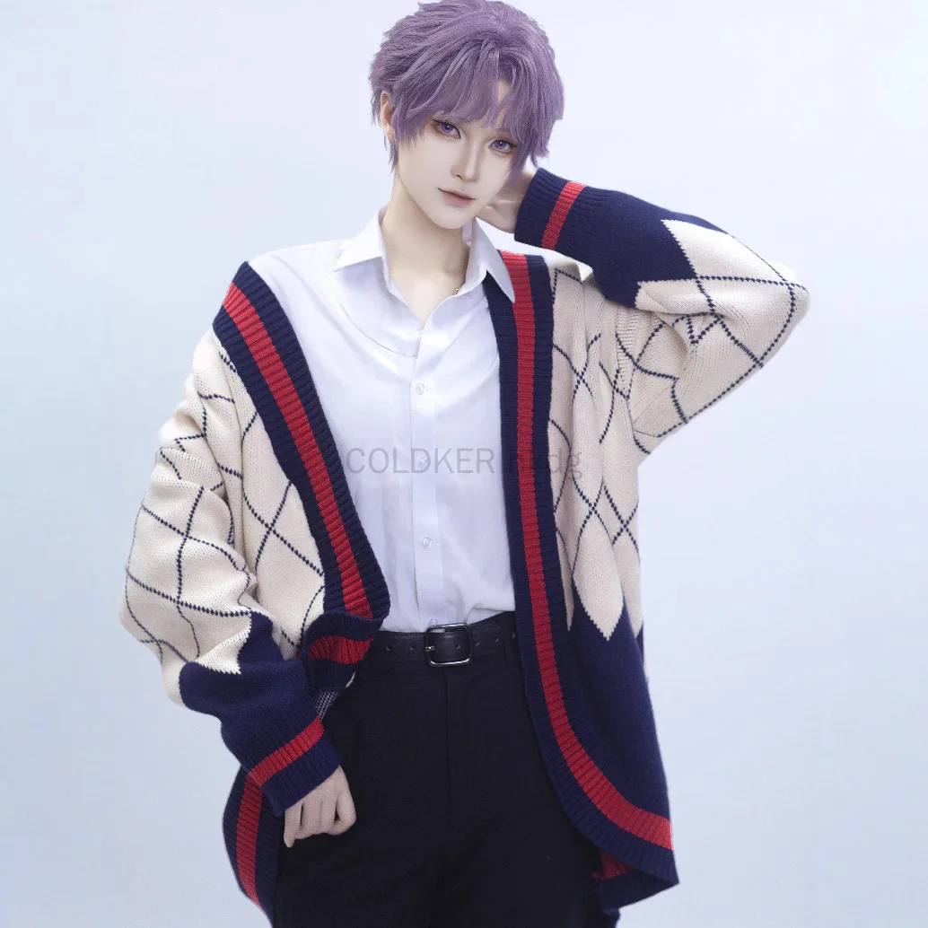 

Cardigan Sweater Game Love And Deepspace Rafayel Cosplay Anime Adult Unisex Qiyu Sweater Asymmetric Cardigan Coat Ropa Hombre