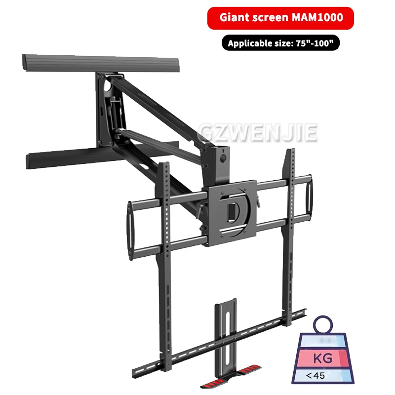 

Full Motion TV Mount Fit for Most 32-100in TVs Swivel Tilt Horizontal Adjustment TV Wall Mount Bracket W/ Articulating Arms