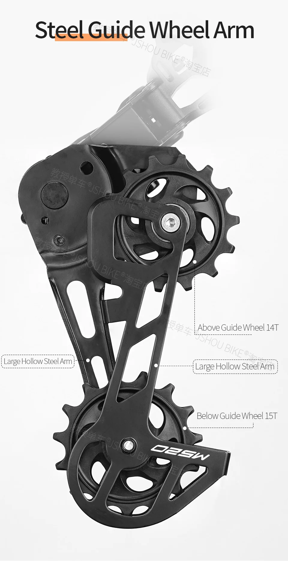 SRIDE M520 Fahrrad-Schaltwerk MTB Mountainbike 8/9/10/11/12-Gang Schalthebel für SHIMANO SRAM Fahrradzubehör – Detail 8