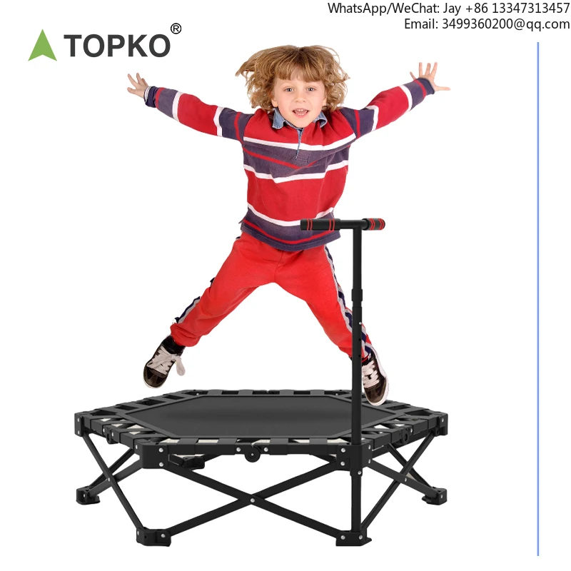 

For Size Unisex Installation-Free Foldable Exercise Trampoline With Handle Bar PP Material For Home Kids' Jumping