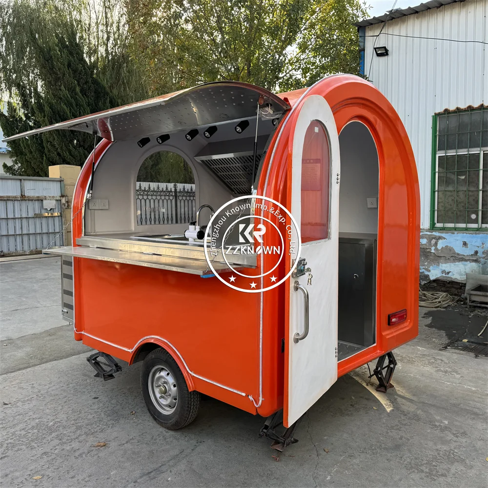 Quiosque móvel personalizado para restaurante, cafeteria, comida rápida, trailer de caminhão, totalmente equipado, trailer móvel ao ar livre para eventos