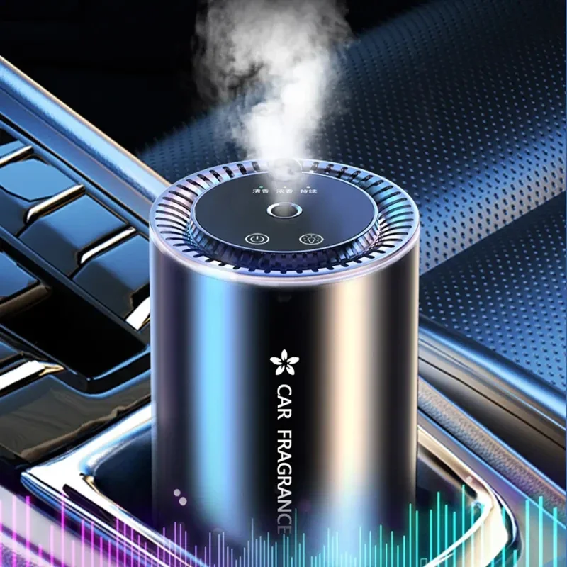 Portable Car Diffuser Humidifier Mist Fragrance Colorful Light Smart Essential Oil Diffusers Nebulizer Car Aroma Diffuser