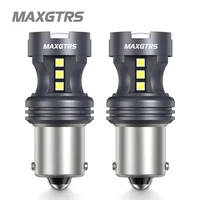 2x Bombillas LED P21W BA15S Canbus 1156 BAY15D 1157 P21/5W T20 W21W para Auto, 6500K Blanco/Rojo, Luces de Freno, Reversa y DRL