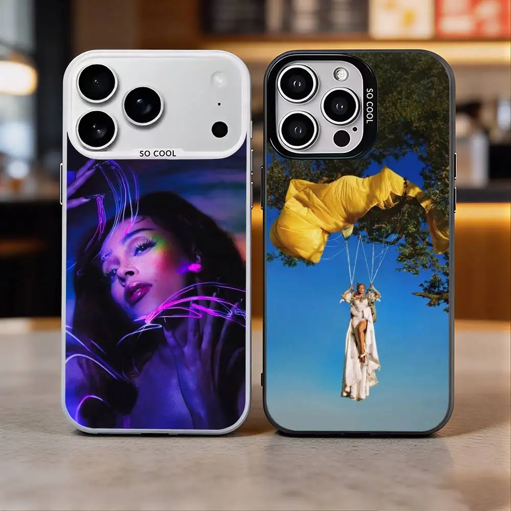 

Cute D-DOJA C-Cat Singer Phone Case For iPhone 17,16,15,14,13,12,11 Plus,Pro Max,Colored Silver Phone Case