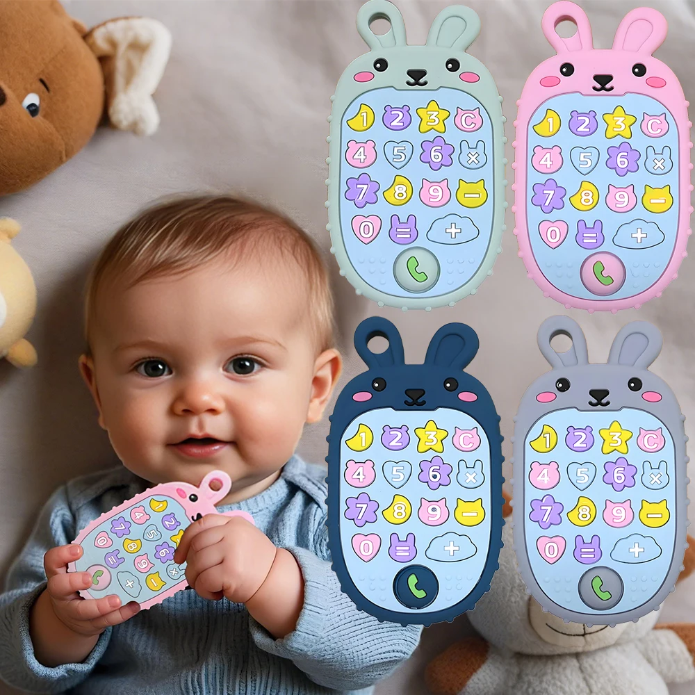 Safe Remote Control Silicone Teether Toy - Interactive Daily Soothing for Teething Infants & Toddlers