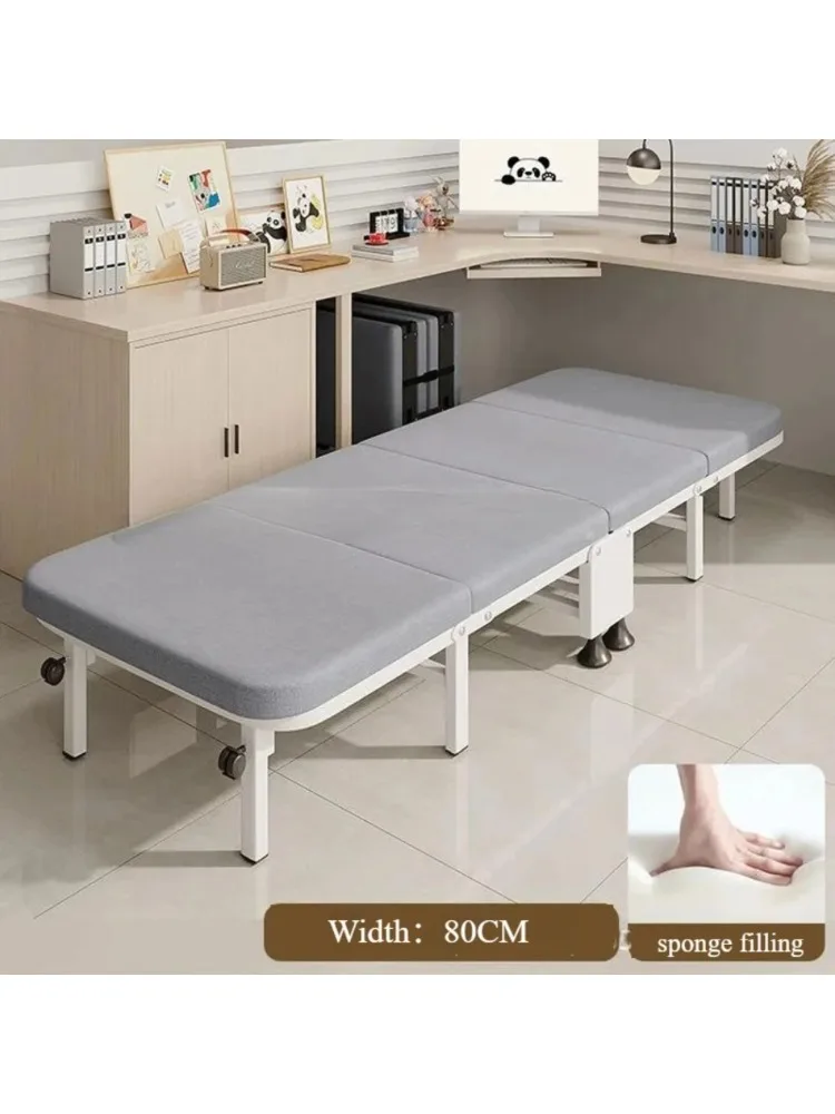 

Heavy-Duty Portable Metal Bottom Frame Foldableing Bed,Lunch Bed,Ideal for Napping and Relaxation,Office Comfort,Space Saving