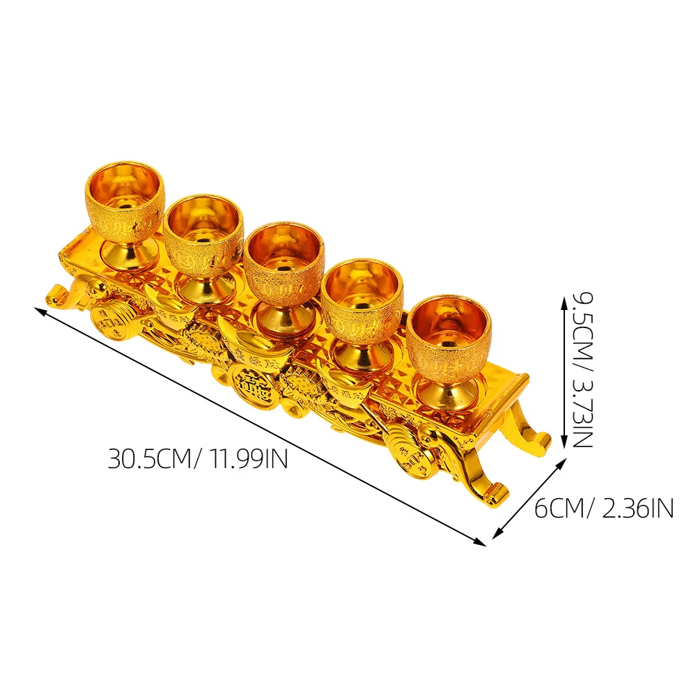 2 مجموعة الذهب الزخرفية Chalices أنيقة البسيطة المذبح كأس النبيذ مجموعة ل معبد المنزل مزارات الطقوس الاحتفالات Chalice #6