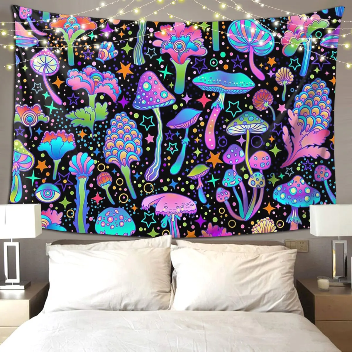 

Психоделический волшебный гобелен с принтом грибов, лавовый гобелен, забавный настенный эстетический домашний гобелен для гостиной, спальни, общежития