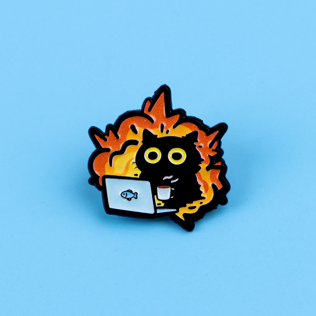 Pin de Esmalte de Gato Preto Fofo, Broches Engraçados de Sapo, Emblemas de Patas de Cachorro, Acessórios de Cosplay, Pins de Lapela para Mochilas, Cha