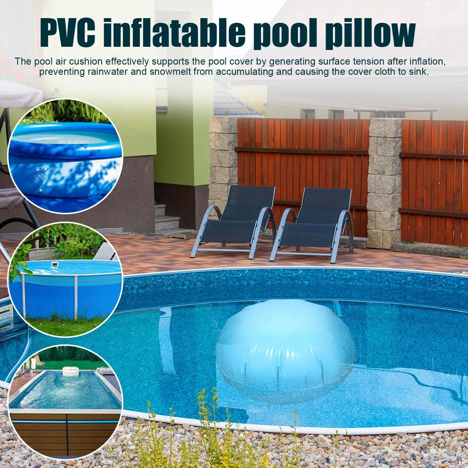 

Pool Pillows Inflatable PVC Pool Pillow Inflatable Winter Ice Equalizer Floats For Backyard River Tubing Vacation Beach Resort