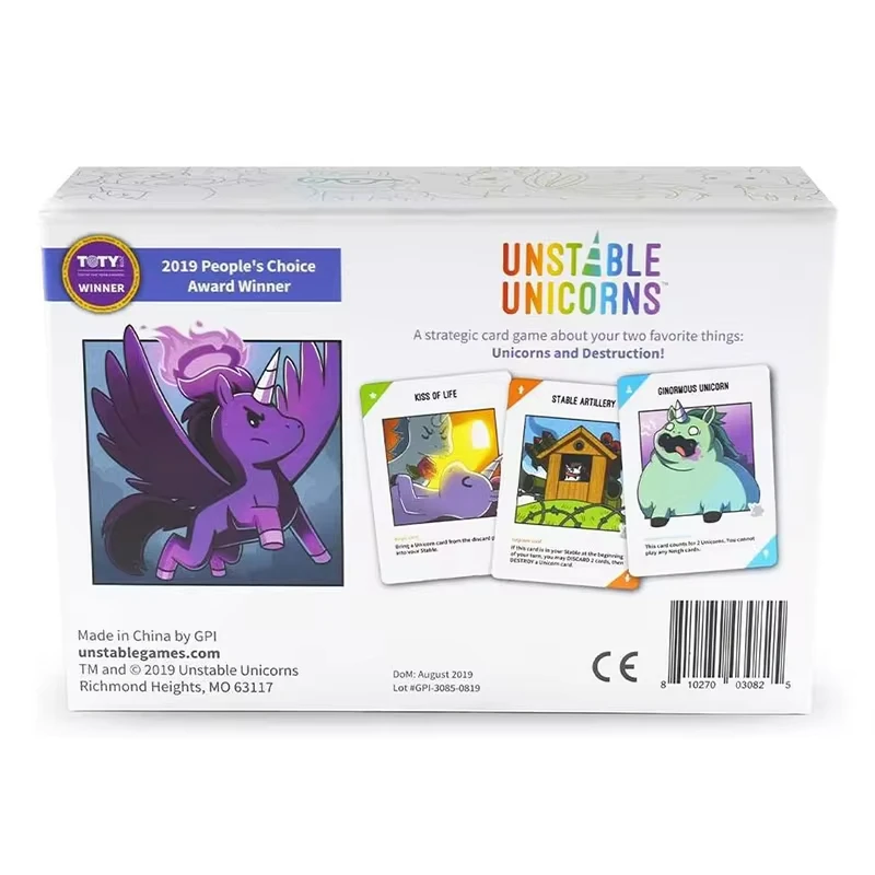 Unicorn Board Card Games for Couples Kids All English Deep Sea Adventure 2-8 People Party Card Games Classic Versions