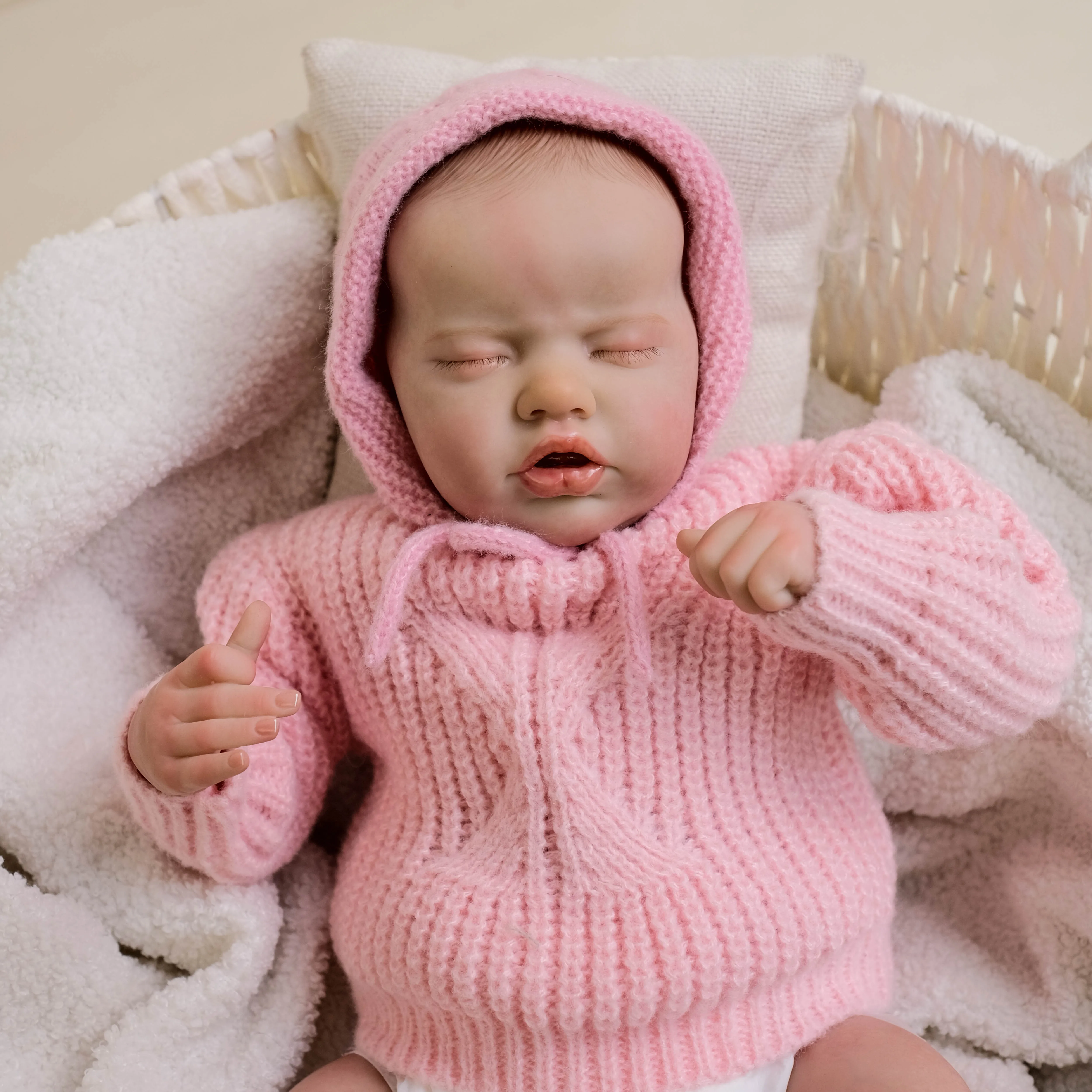 NPK 19-inch Reborn Baby Doll - Indie Handmade 3D Skin with Multiple Layers Painting Collectible Lifelike Art Doll