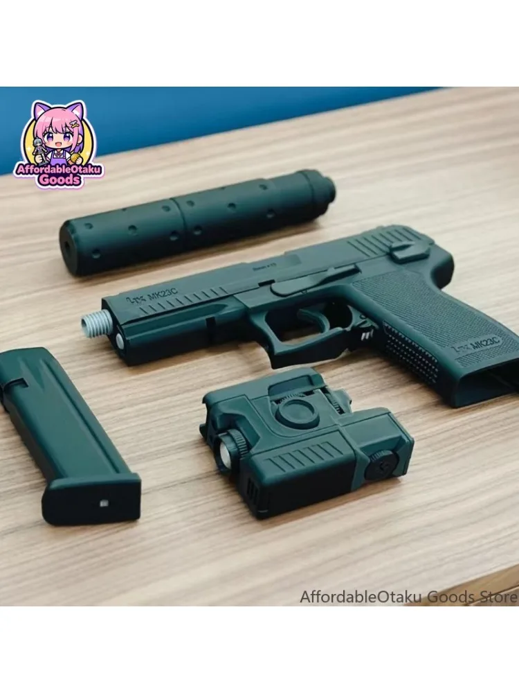 MK.23C SOCOM Replik – 3D-gedruckter funktionaler Slide aus nicht-schussfähiger Harzoptik, .45 Cal Cosplay-Modell für Desktop-Display und Geschenk