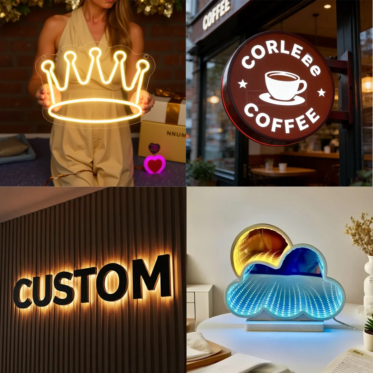 Custom Name LED Neon Signs Dimmable LED Personalized Party Wall Decor Lights